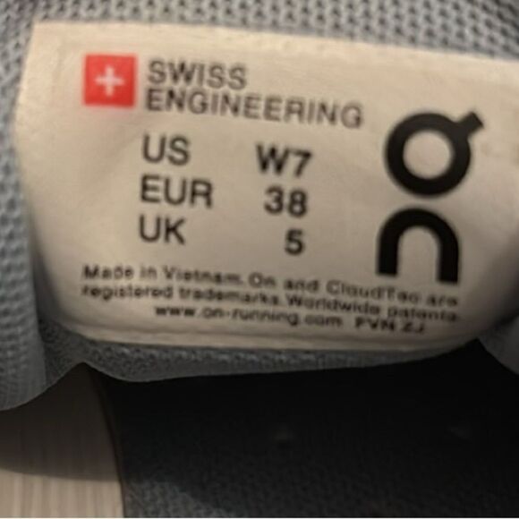 On Running Cloudswift with Helion Ladie's/Girl's Running Shoe Sky/Lake, 7/38 - Picture 8 of 11